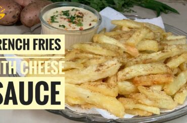 Crispy French Fries with Cheese Sauce Recipe by Heat The Handi | Home made Finger Chips Recipe