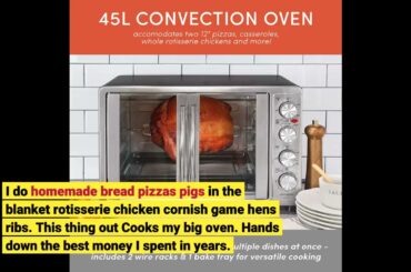 Honest REVIEWS. Elite Gourmet ETO-4510M Double French Door Countertop Convection Toaster Oven,...