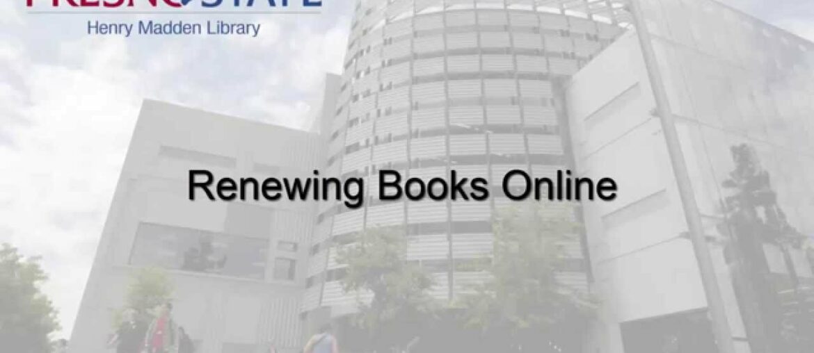 Renewing Books online