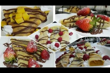 French Crepes Recipe / Thailand Street Food /Crepes Batter with or with out egg with in a minute