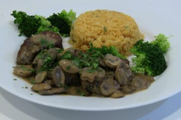 French Style Pork Medallions in a Masala Cream Sauce