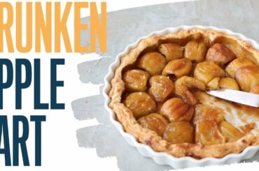 Rhum vanilla and cinnamon caramelised apple tart  (with puff pastry)