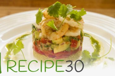 SHRIMPS (prawns) WITH GUACAMOLE easy and healthy recipe - Recipe30