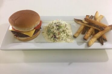 Burgers and Fries with "Que and the Gourmet Viking"