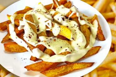 Cooking fries: homemade cheese French fries #030