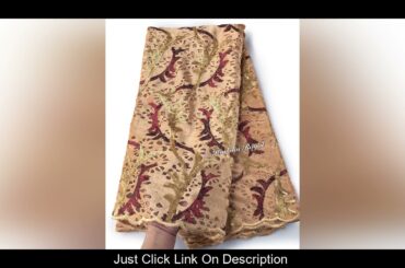 Wholesale 5 yards Wine Gold Handcut Velvet Lace African French Tulle fabric with many Sequins soft