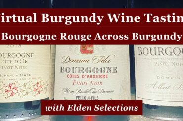Virtual Burgundy Wine Tasting | Bourgogne Rouge From Across Burgundy