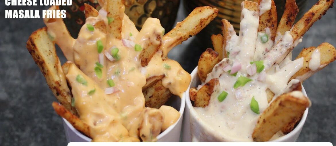 Home-made French Fries with Cheese Sauce Recipe | Cafe style Cheese Loaded Fries | Ridhima's kitchen