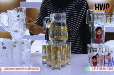 Luminarc Teko Set Rotterdam French Doll Set, Formia Teko Set Sterna dan Formia Crystal Wine