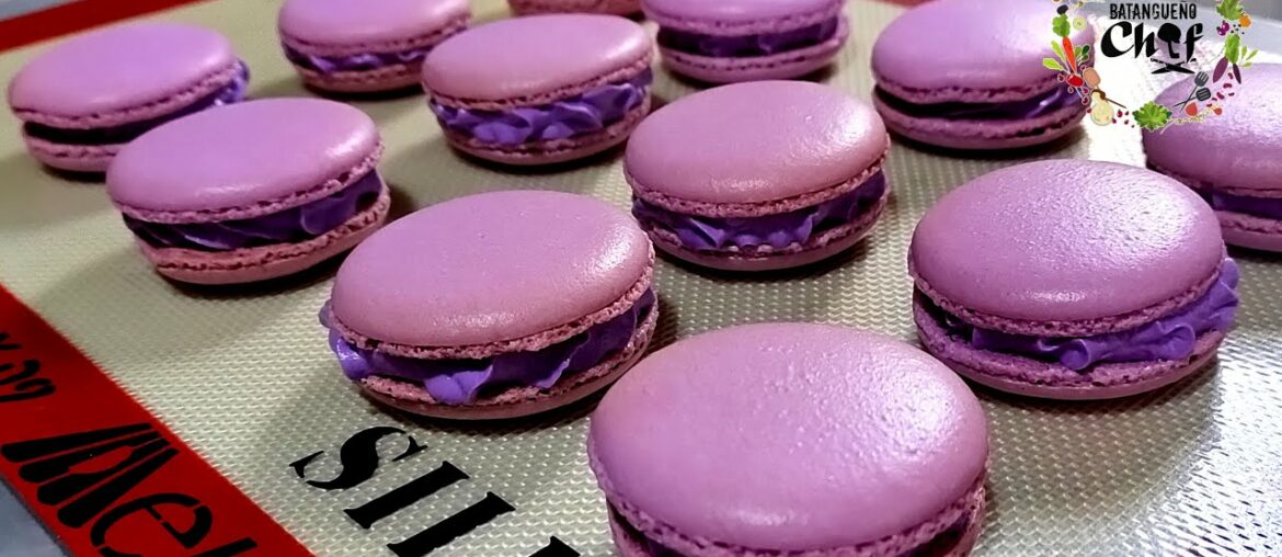 French Macarons Recipe/Ube Flavor French Macarons Recipe/Ube Flavor
