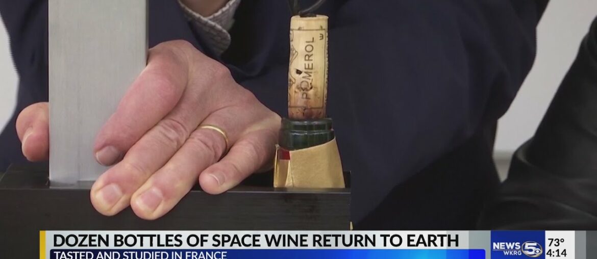 Dozen bottles of space wine return to earth