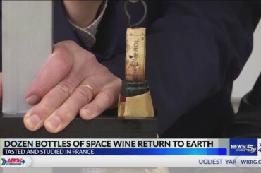 Dozen bottles of space wine return to earth