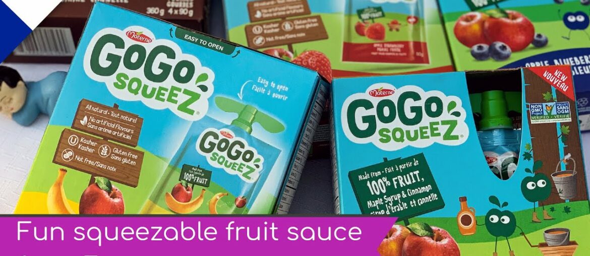 Fun squeezable apple & fruit sauce from France Fun squeezable apple & fruit sauce from France