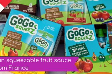 Fun squeezable apple & fruit sauce from France