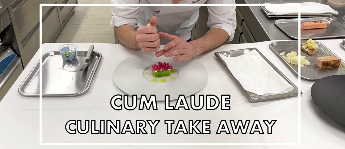 Chef Marius Bosmans prepares a full culinary Take Away menu at restaurant Cum Laude in Belgium