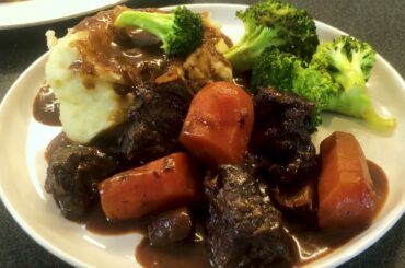 Boeuf bourguignon and Mashed potato