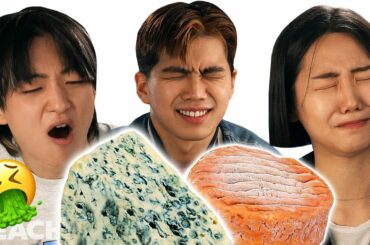 Koreans Try Stinkiest French Cheeses Banned In Public Transport For The First Time!