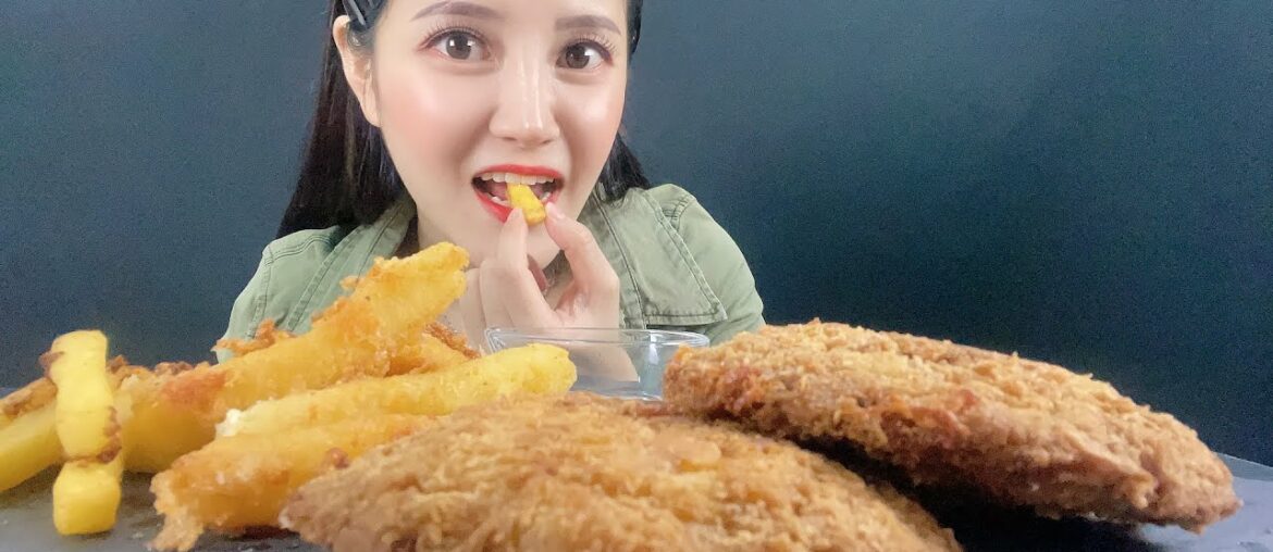 ASMR, Gourmet Crispy Mozzarella Tonkatsu,Fried Stick ,French Fries#TrangFood