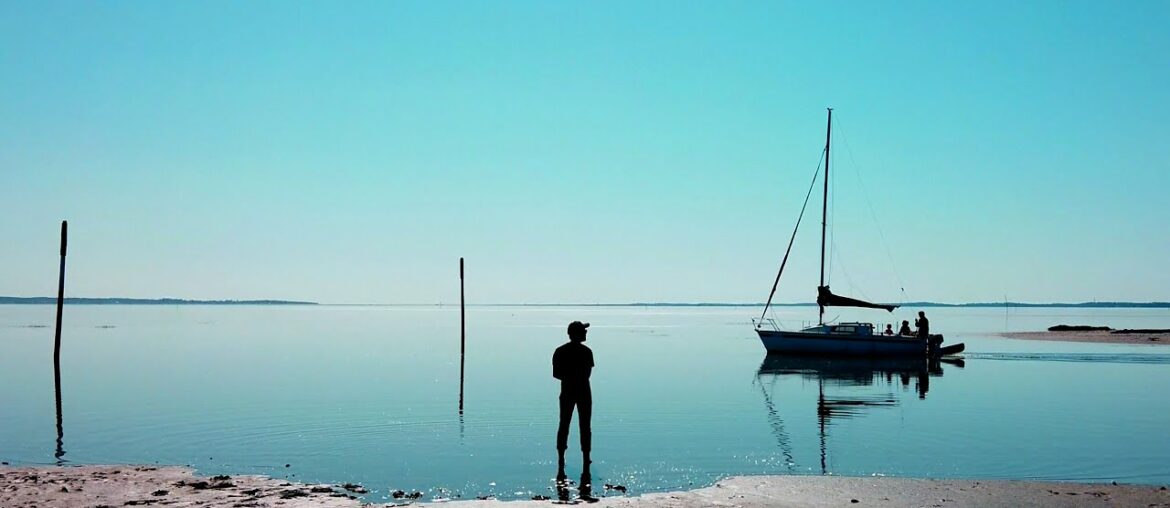 Relaxing Walk on the Beach Andernos-les-Bains, Bordeaux 4k France / Relaxing sounds ASMR / Mar. 2021