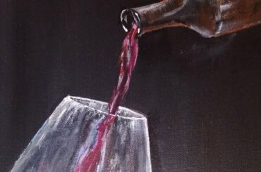 One Glass of Wine |oil painting for beginners