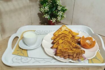 Breakfast recipe ( orange french toast ) ||| cooking