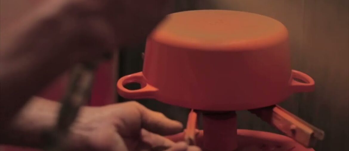 Le Creuset Enameled Cast Iron Curved Round Chef's Oven with Silicone French Triv