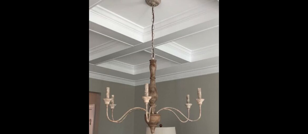 LNC French Country Chandeliers Wood 6 Lights Rust Arms for Dining, Bedroom, Living Room and Bat...