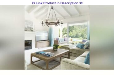 Video Review LOG BARN Farmhouse Chandelier, Island Lights for Kitchen, 28" Large Wagon Wheel Chande