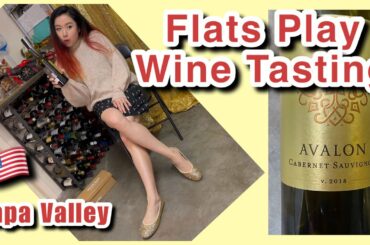 Flats Dangle Shoeplay Napa Valley Wine Tasting - California Red, Gold Ballet Shoes Dangling