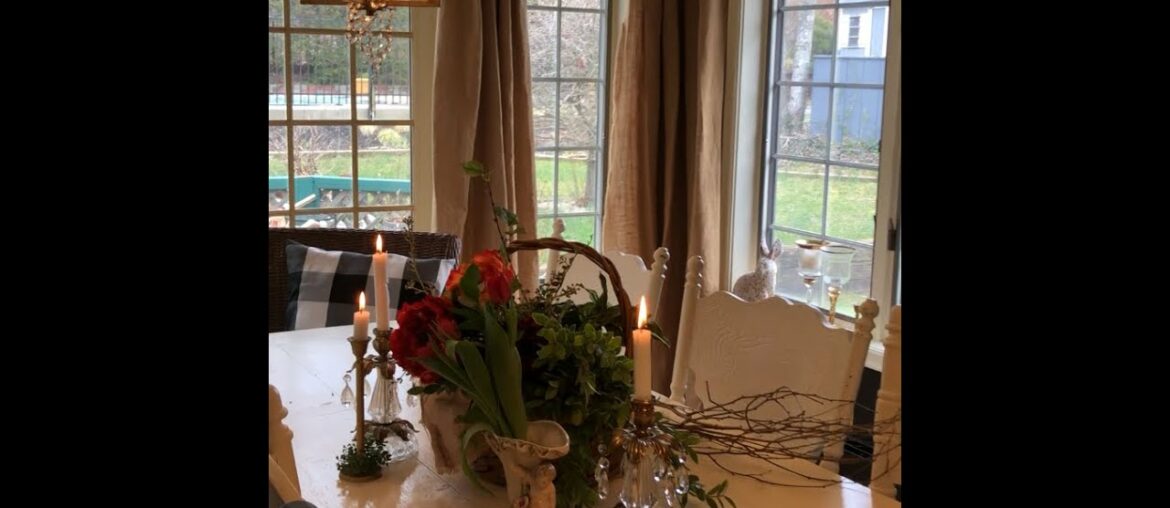 Setting the table for eight in our Hamptons Home