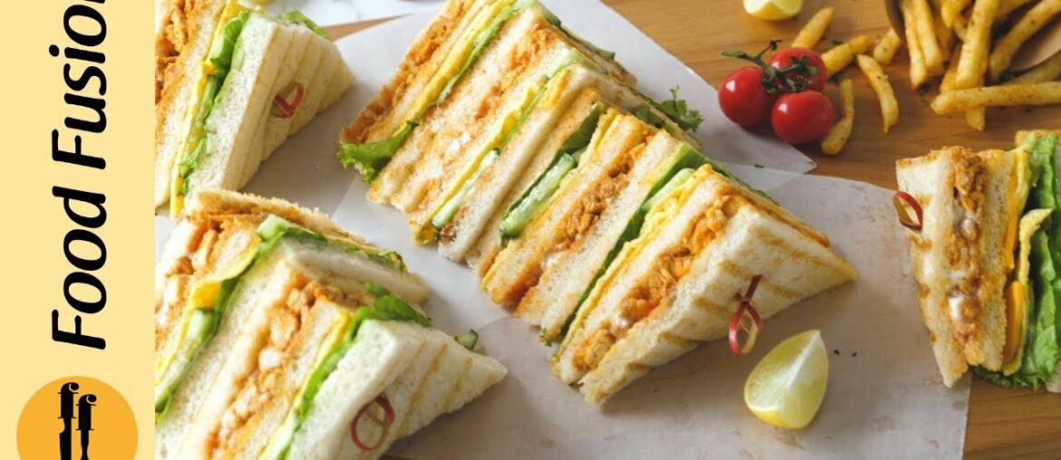 Chicken Tikka Club Sandwich Recipe by Food Fusion (Ramzan Special Recipe)