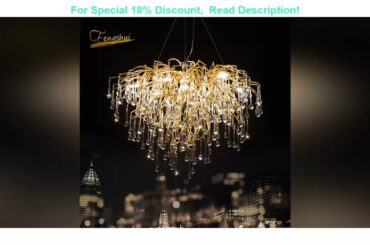 American Light Luxury Crystal Pendant Lights Creative Led Branches Living Dining Room French Hangin