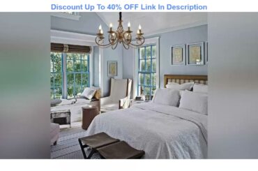 Best Deal Ganeed Rustic Chandeliers,8 Lights Candle French Country Chandelier,Vintage Iron Pendant