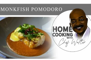 Pan Roasted Monkfish Pomodoro with Lemon Sabayon