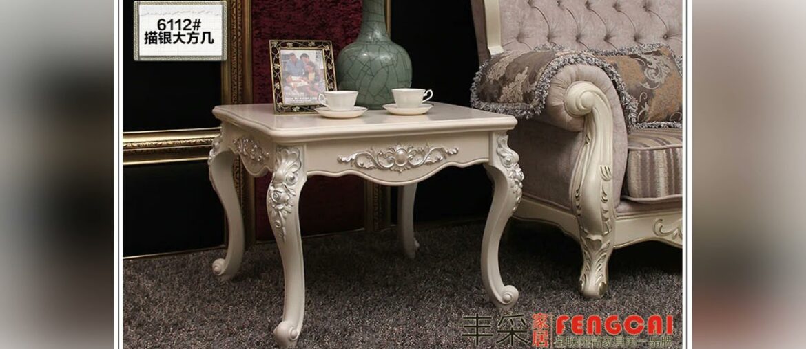 Wholesale Small square table. French rural small tea table. Wooden sofa table side. Coffee table