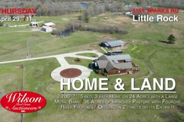 SUNSET RANCH ESTATES ABSOLUTE HOME & 60+/- ACRE LAND AUCTION