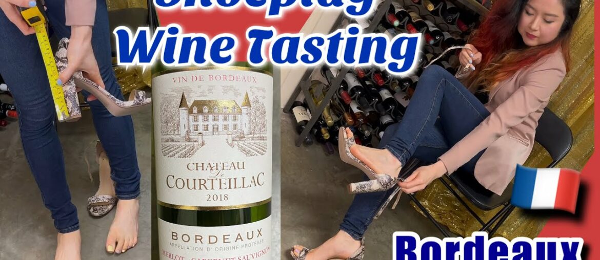 4" Heels Sandals Dangle Wine Tasting - Bordeaux Red, Shoeplay Dangling