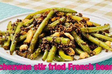 Schezwan stir fried french beans(easy & quick recipe)