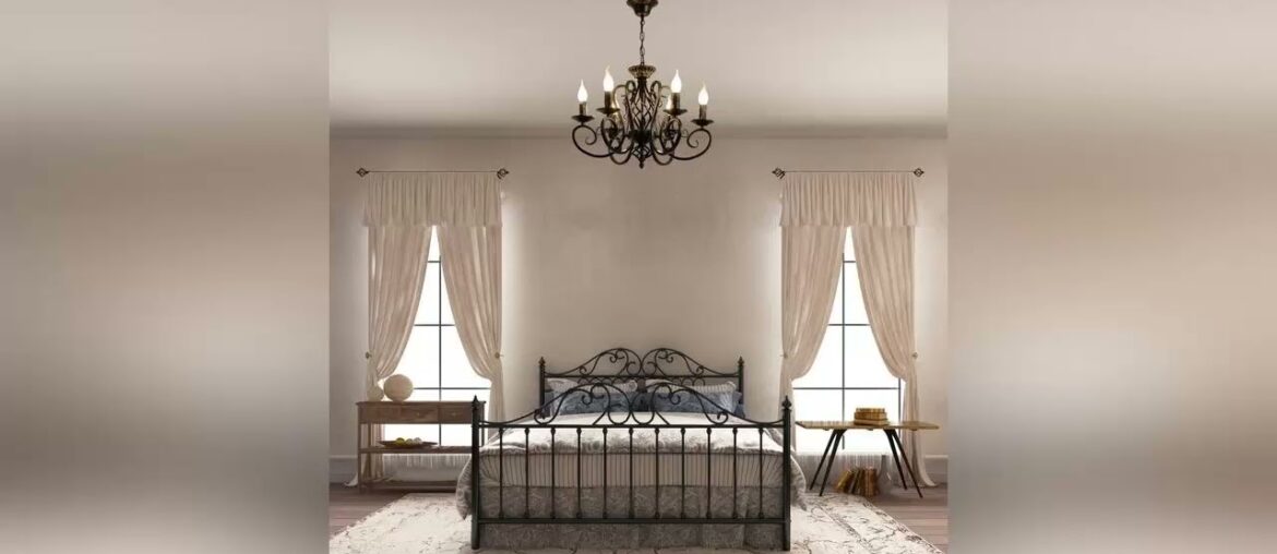 Deal Product Ganeed Rustic French Country Chandelier,6 Lights Farmhouse Candle Iron Chandeliers,Vin