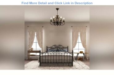 Deal Product Ganeed Rustic French Country Chandelier,6 Lights Farmhouse Candle Iron Chandeliers,Vin