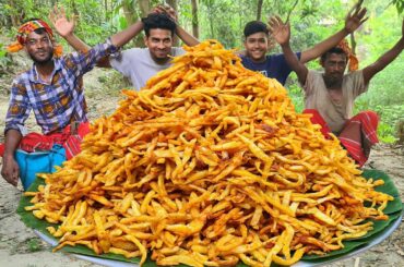1000 POTATO | KING of FRENCH FRIES - Crispy French Fries Recipe Cooking for VILLAGE  PEOPLE