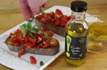 Bruschetta with Eureka Garlic Olive Oil
