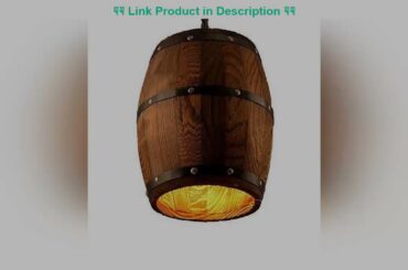 Best Promo Wood Wooden Wine Barrel Shade Ceiling Light Fixture Pendant Retro Industrial French Coun