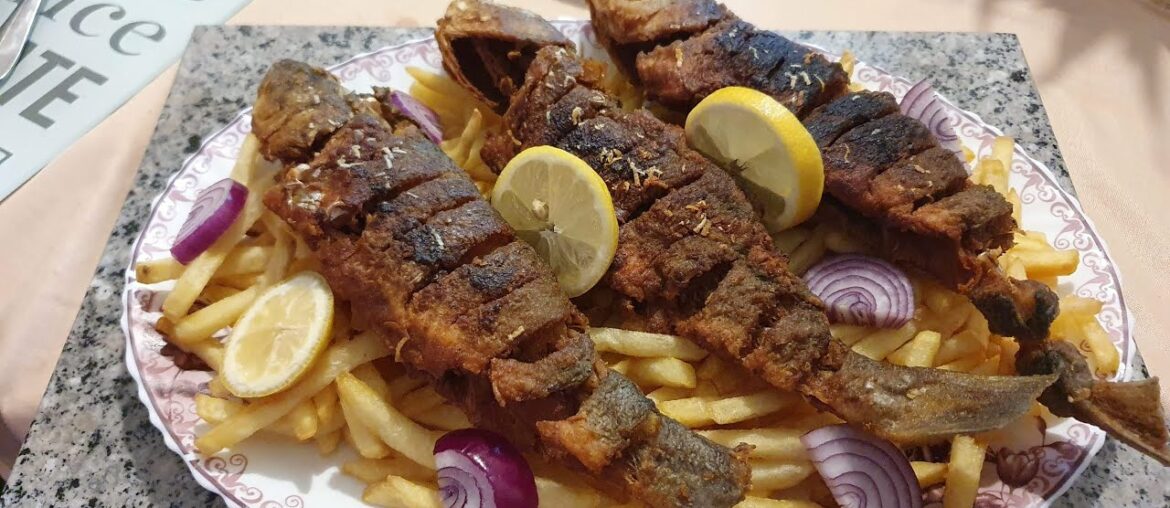 THE BEST HOMMADE SEA BASS RECIPE WITH FRENCH FRIESS!CRISPY SEA BASS RECIPE!FISH AND CHIPS!