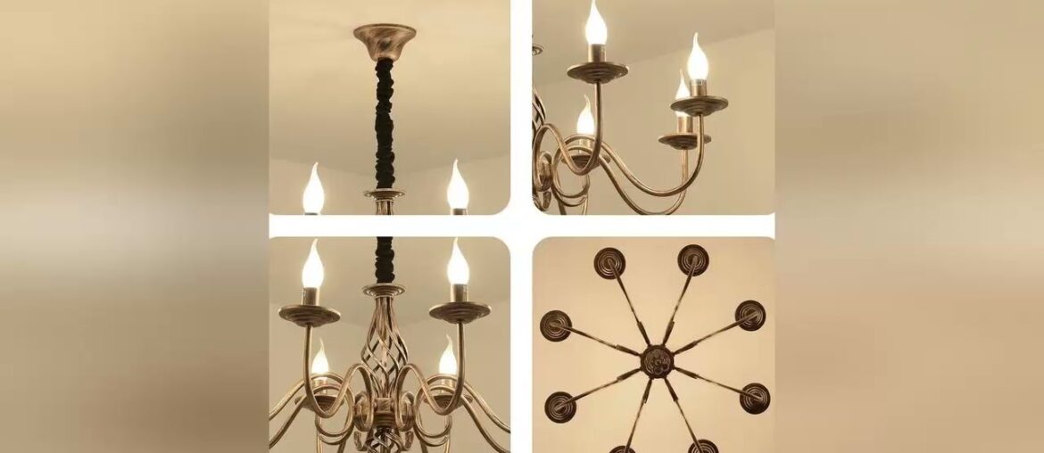 New Product Jaycomey 8-Lights Chandelier,Vintage French Country Chandelier,Metal Bronze Living Room