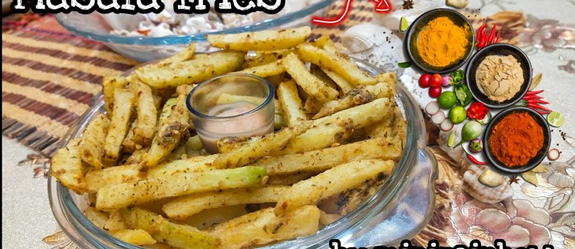 Masala French Fries | Easy and quick recipe | Street style French Fries | Recipe by minirainbow.