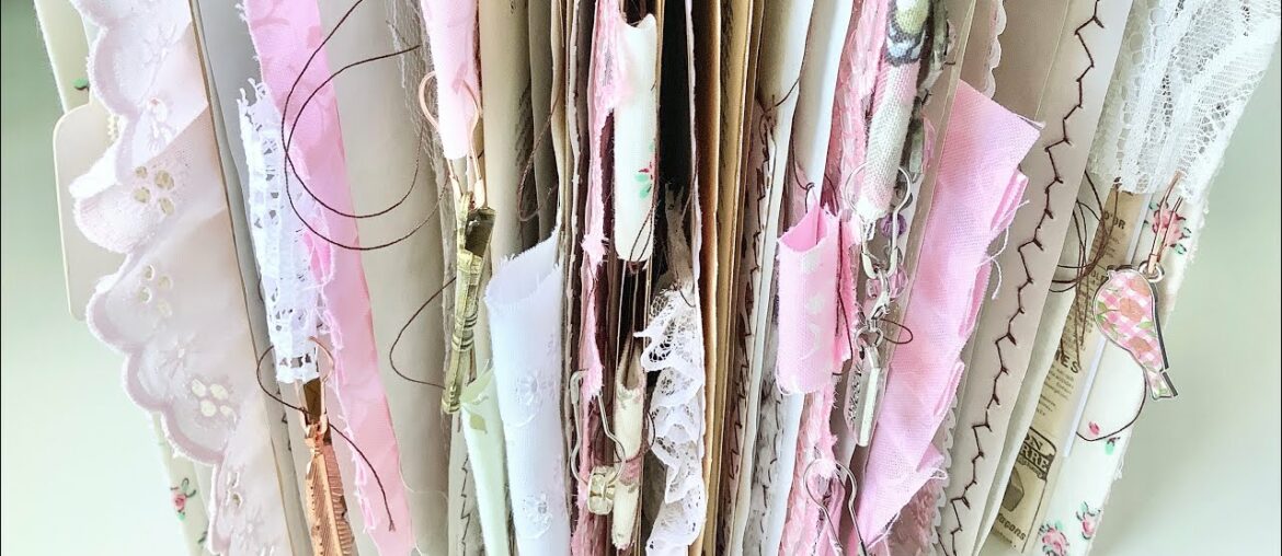 Vintage French fabric journal Vintage French fabric journal