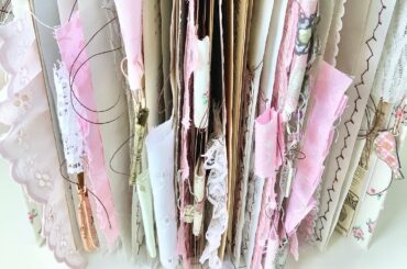 Vintage French fabric journal