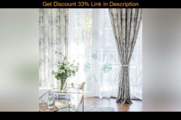 Exclusive Pastoral Orchid Printed Curtains Polyester Cotton Curtains for Living Dining Room Bedroom