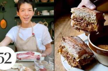 Miso-Stewed Beef French Dip Sandwich | At Home With Us